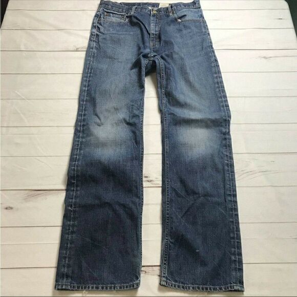 Banana Republic Mens Blue Denim 100 % Cotton Pockets Straight Leg Jeans Size 34 - Picture 2 of 11
